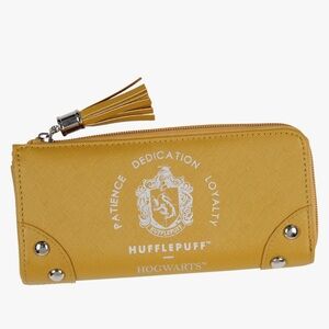 Harry Potter Wallet Hogwarts Hufflepuff House Zipper Clutch